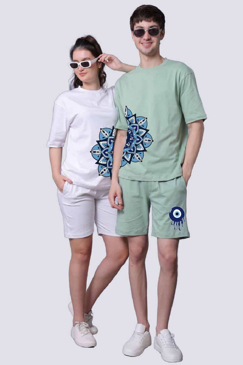 Mandala Evil Eye Printed Couple Co-Ord Sets (Pack of 2)