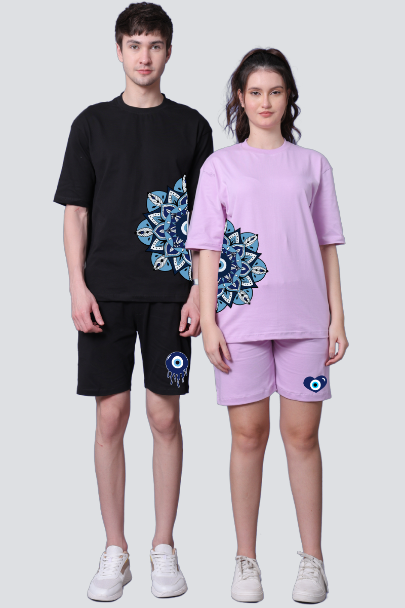 Mandala Evil Eye Printed Couple Co-Ord Sets (Pack of 2)
