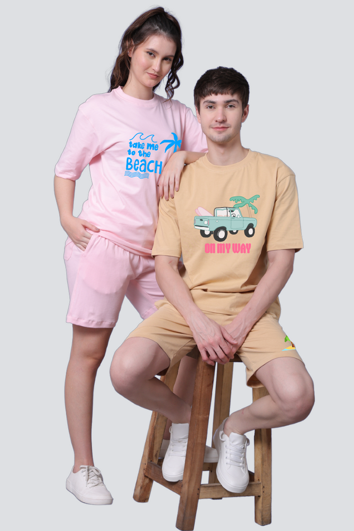 Beach Vibes Couple Co-Ord Sets (Pack of 2)