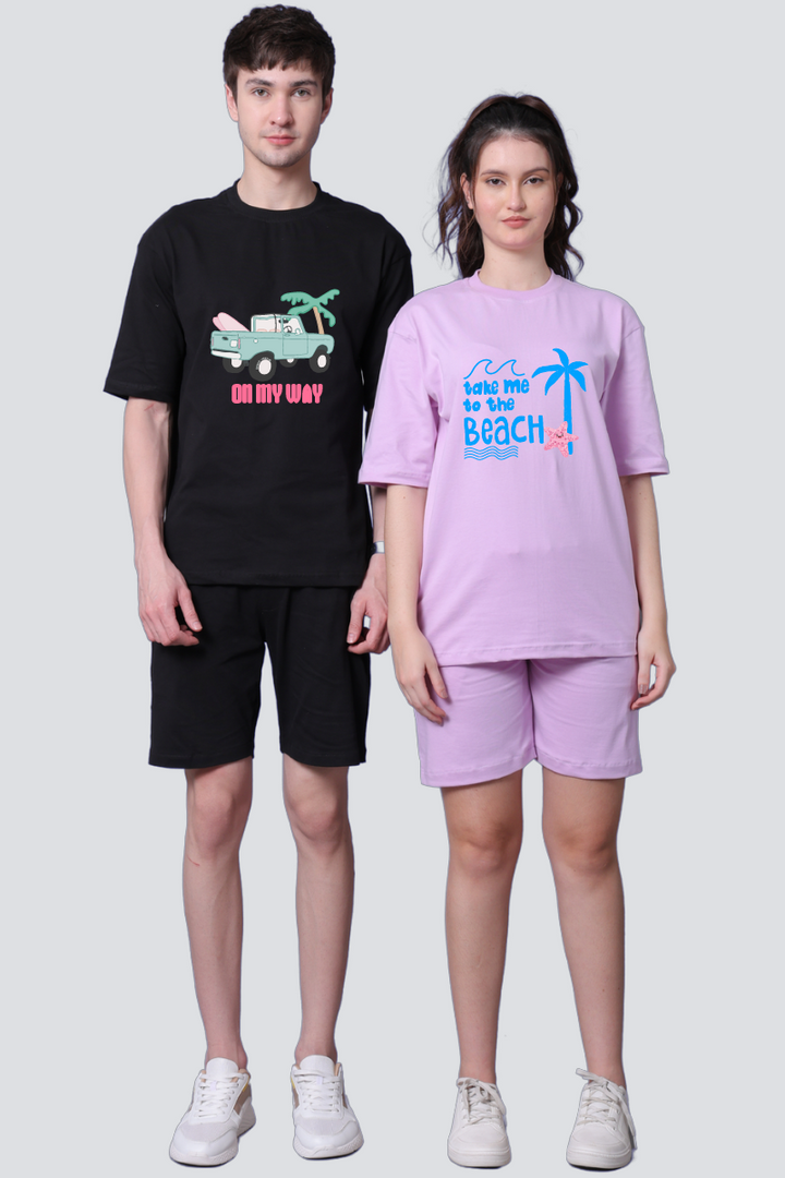 Beach Vibes Couple Co-Ord Sets (Pack of 2)