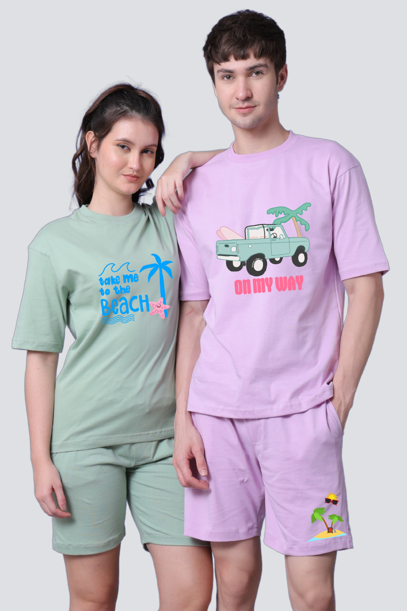 Beach Vibes Couple Co-Ord Sets (Pack of 2)