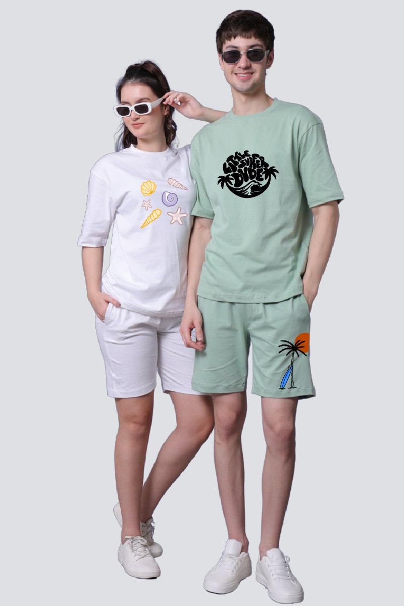 Little Surfer Dude & Seashell Babe Couple Co-Ord Sets (Pack of 2)