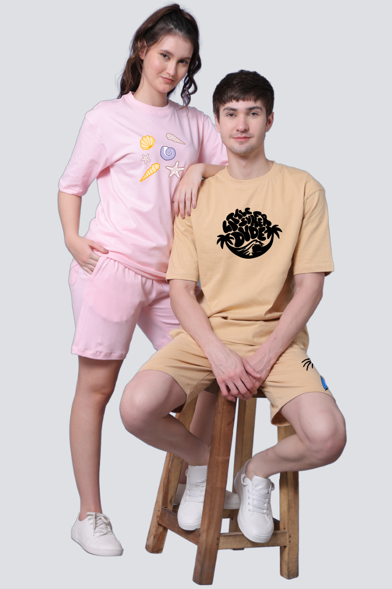 Little Surfer Dude & Seashell Babe Couple Co-Ord Sets (Pack of 2)