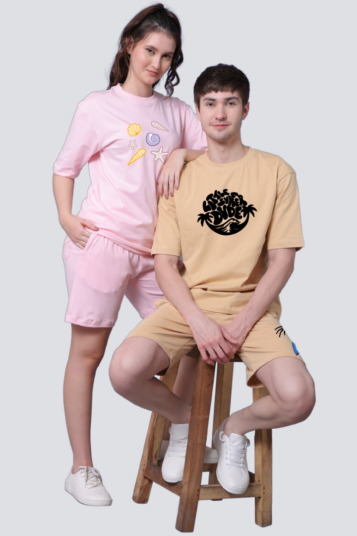 Little Surfer Dude & Seashell Babe Couple Co-Ord Sets (Pack of 2)