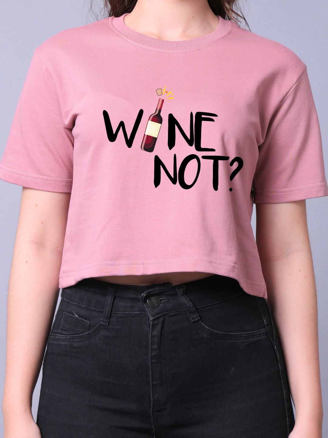 Wine Not Pink Crop Top