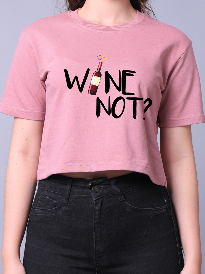 Wine Not Pink Crop Top