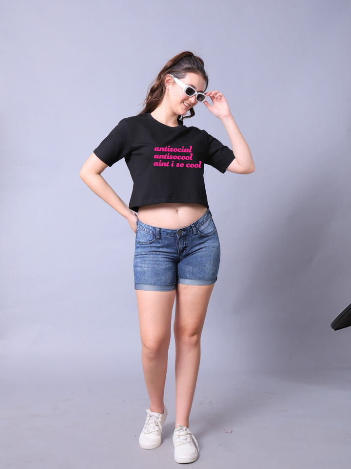 Antisocial Women Crop Top