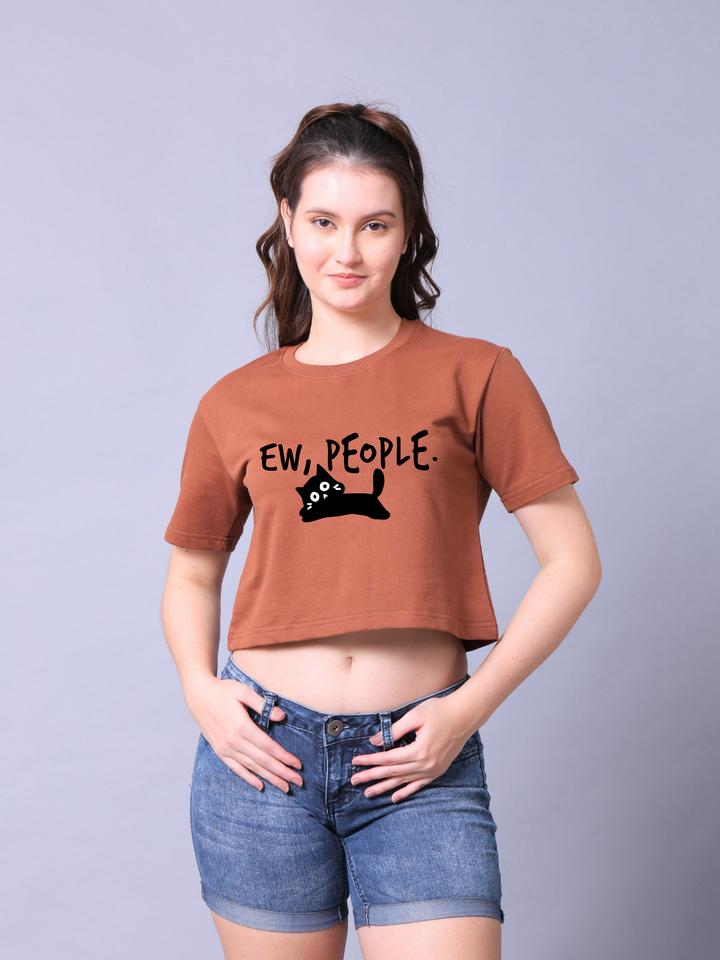Ew, People Brown Crop Top