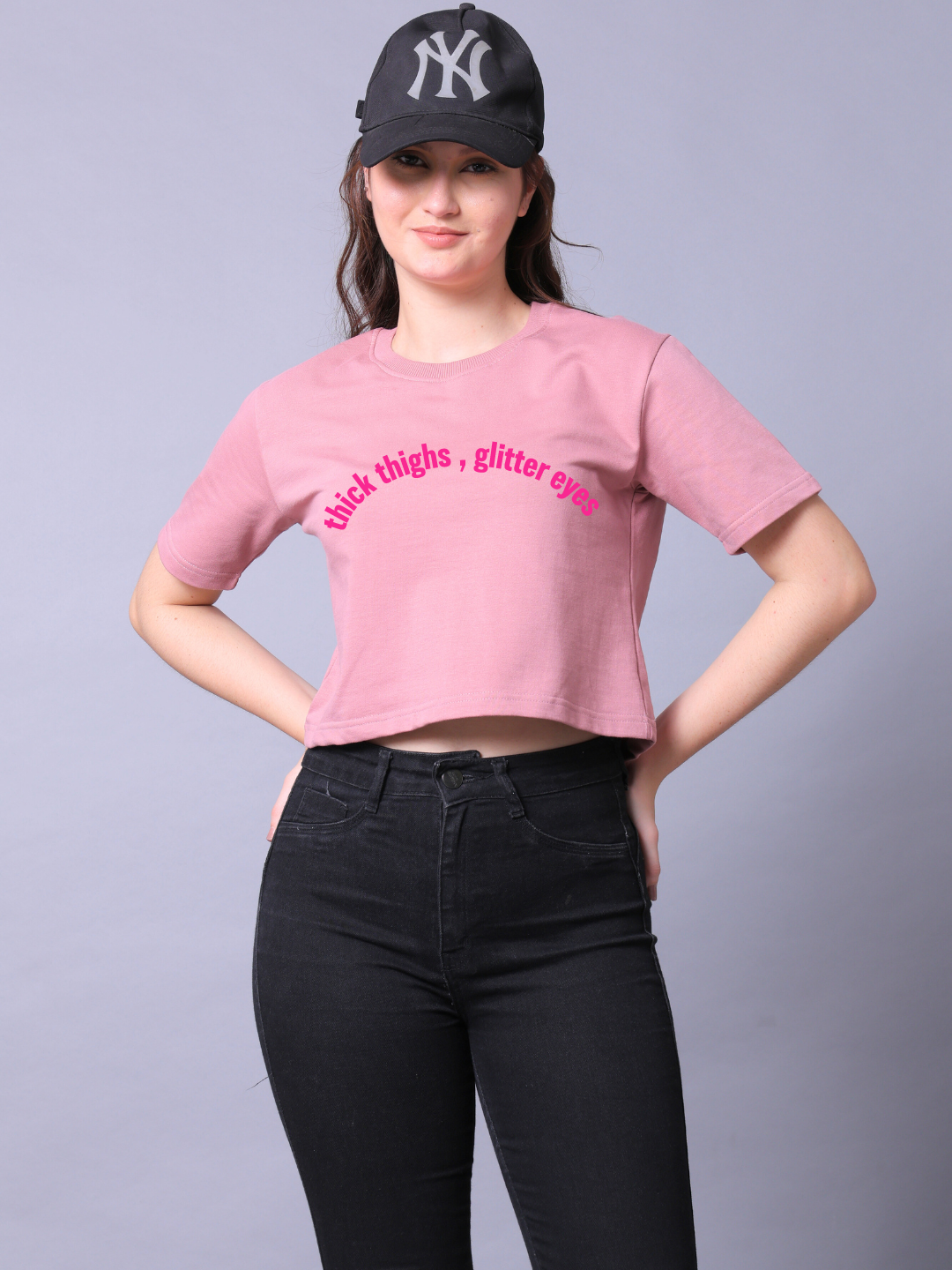 Glitter Eyes Women Crop Top