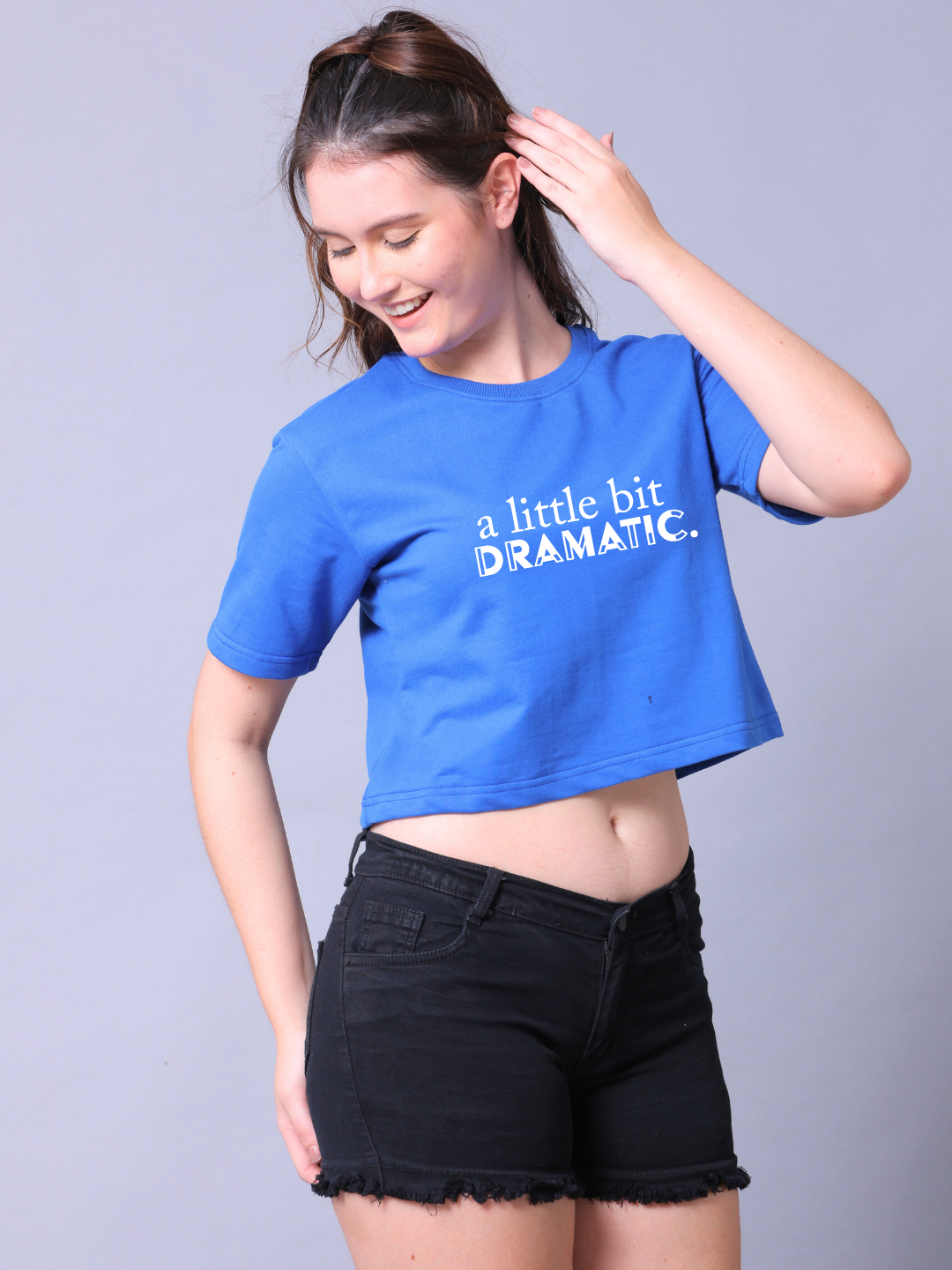 A Little Bit Dramatic Women Crop Top