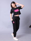 Hot Mess Women Co-Ord Set - Crop Top with Joggers