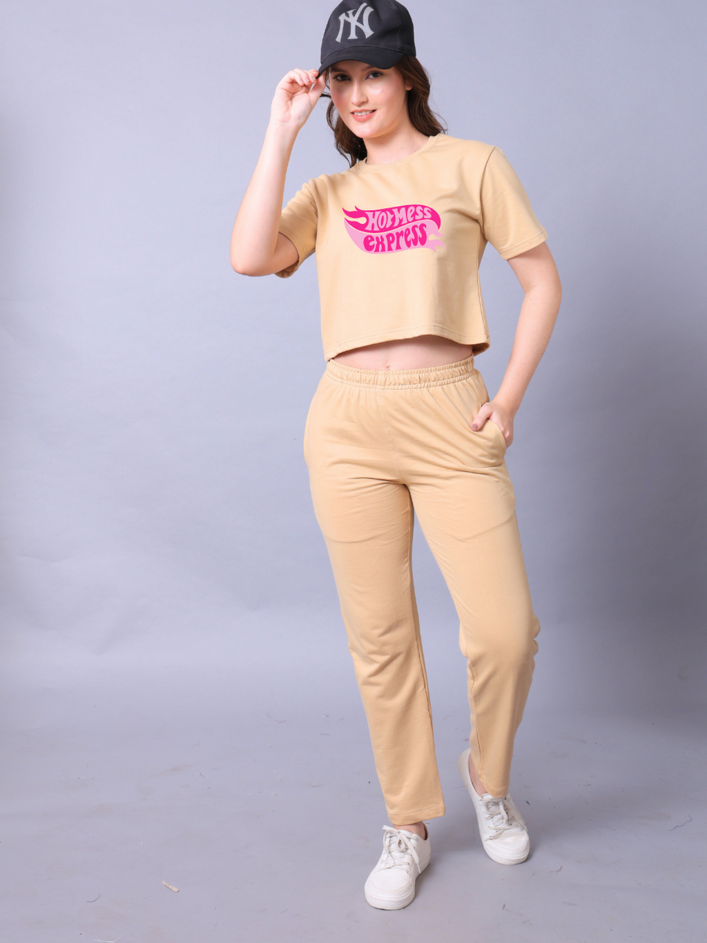 Hot Mess Women Co-Ord Set - Crop Top with Joggers