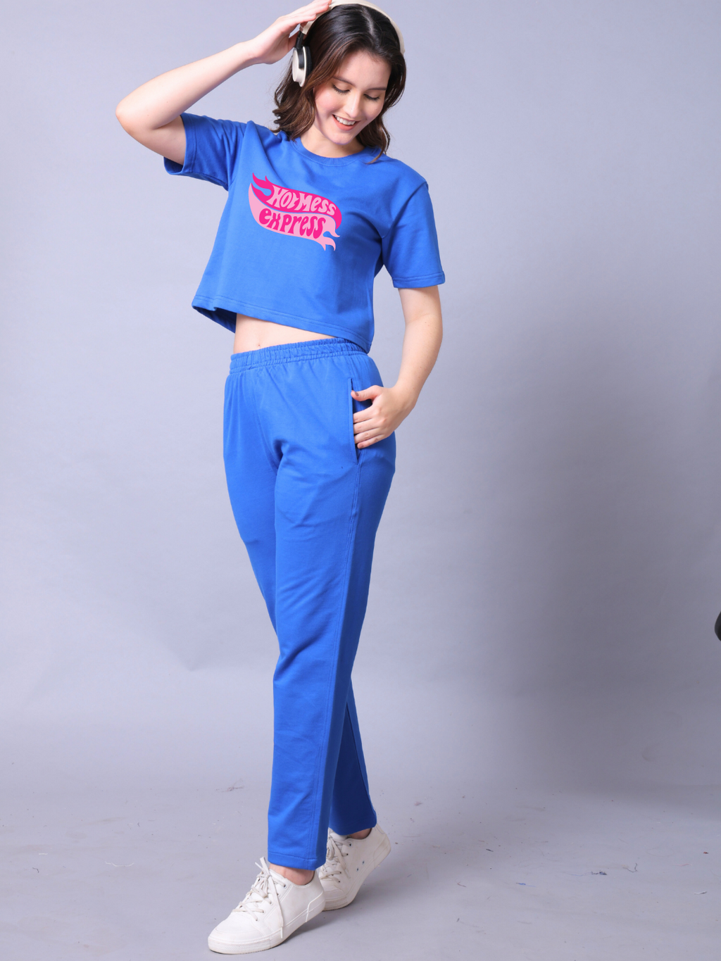 Hot Mess Women Co-Ord Set - Crop Top with Joggers