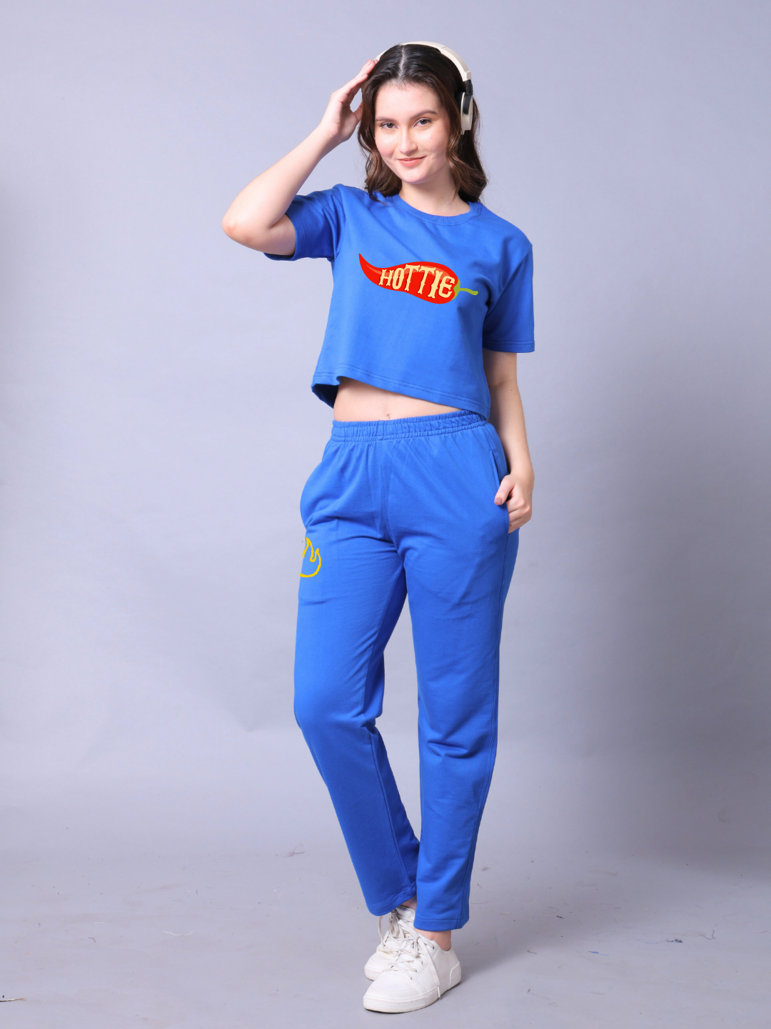 Hottie Women Co-Ord Set - Crop Top with Joggers