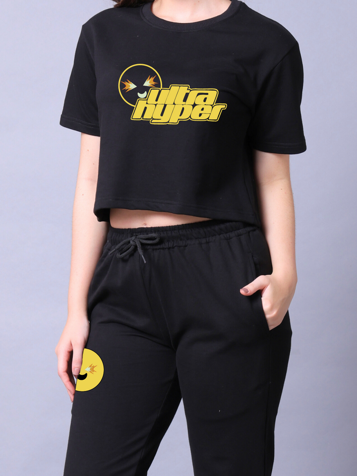 Ultra Hyper Women Co-Ord Set - Crop Top with Joggers