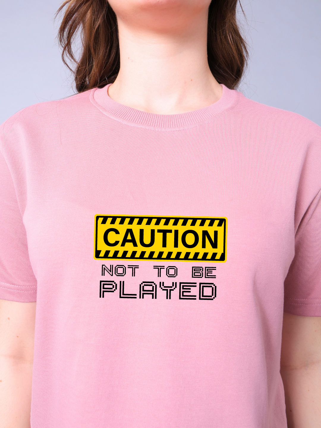 Caution Women Co-Ord Set - Crop Top with Joggers