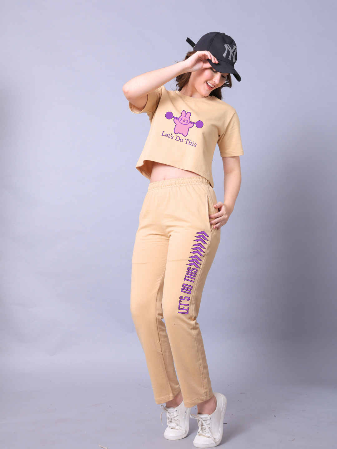 Let's Do This Women Co-Ord Set - Crop Top with Joggers