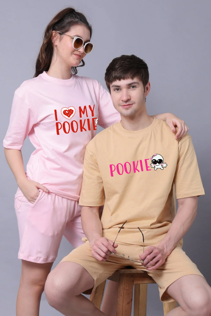 Pookie Couple Oversized Couple Tees - Pack of 2