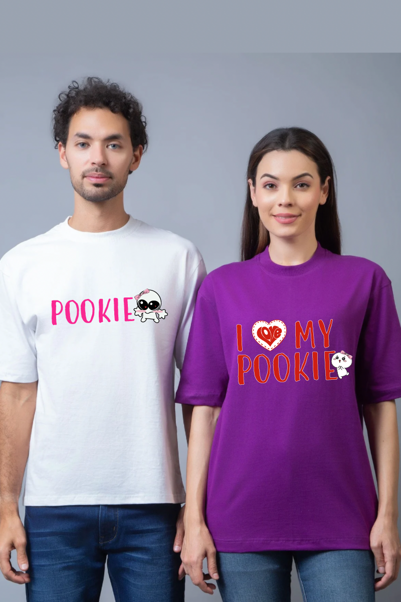 Pookie Couple Oversized Couple Tees - Pack of 2