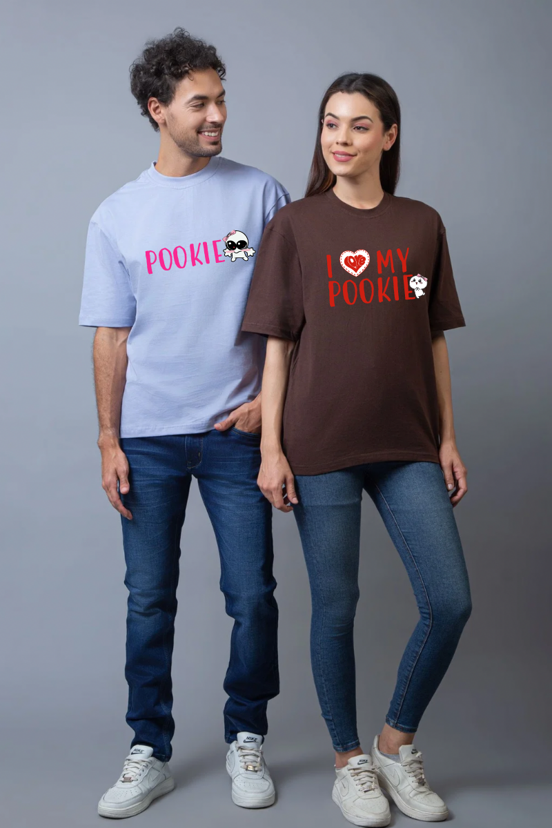 Pookie Couple Oversized Couple Tees - Pack of 2