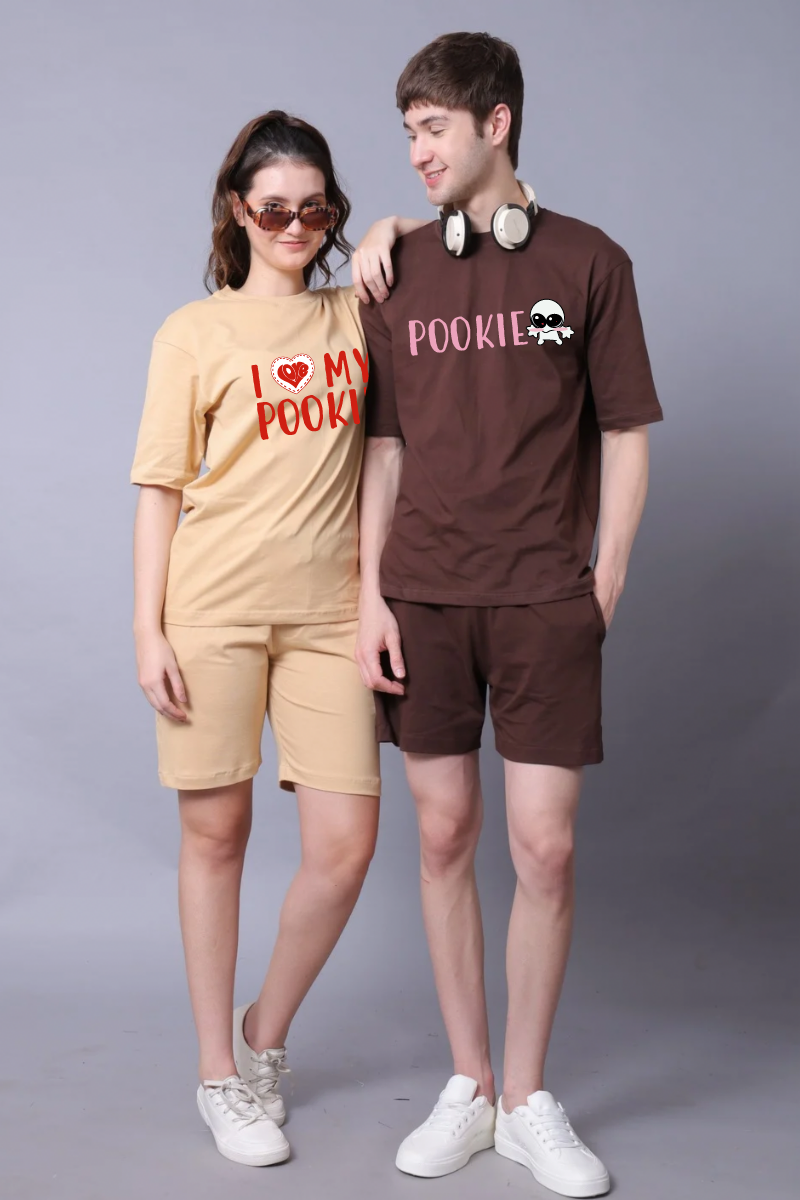 Pookie Couple Oversized Couple Tees - Pack of 2