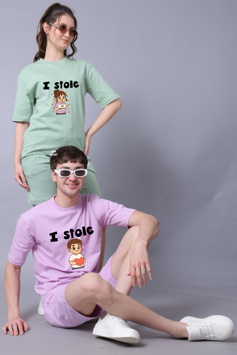 I Stole Couple Oversized Couple Tees - Pack of 2