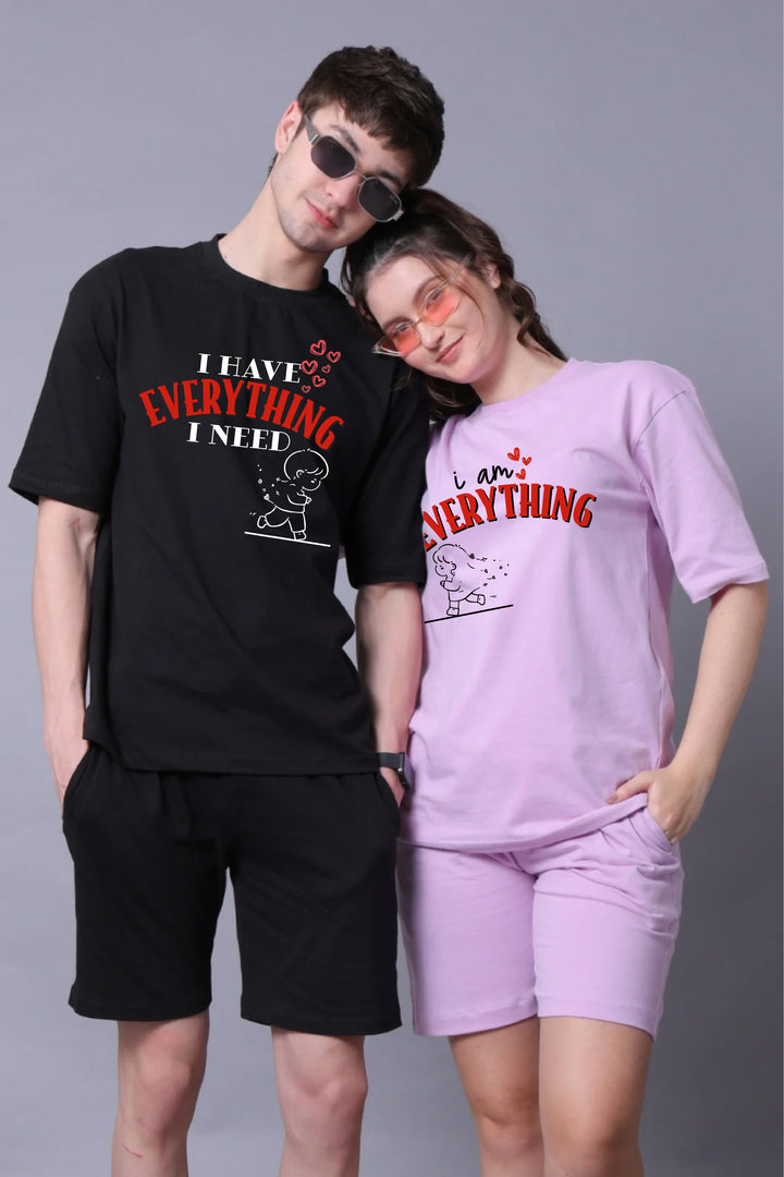 I Have Everything Couple Oversized Couple Tees - Pack of 2