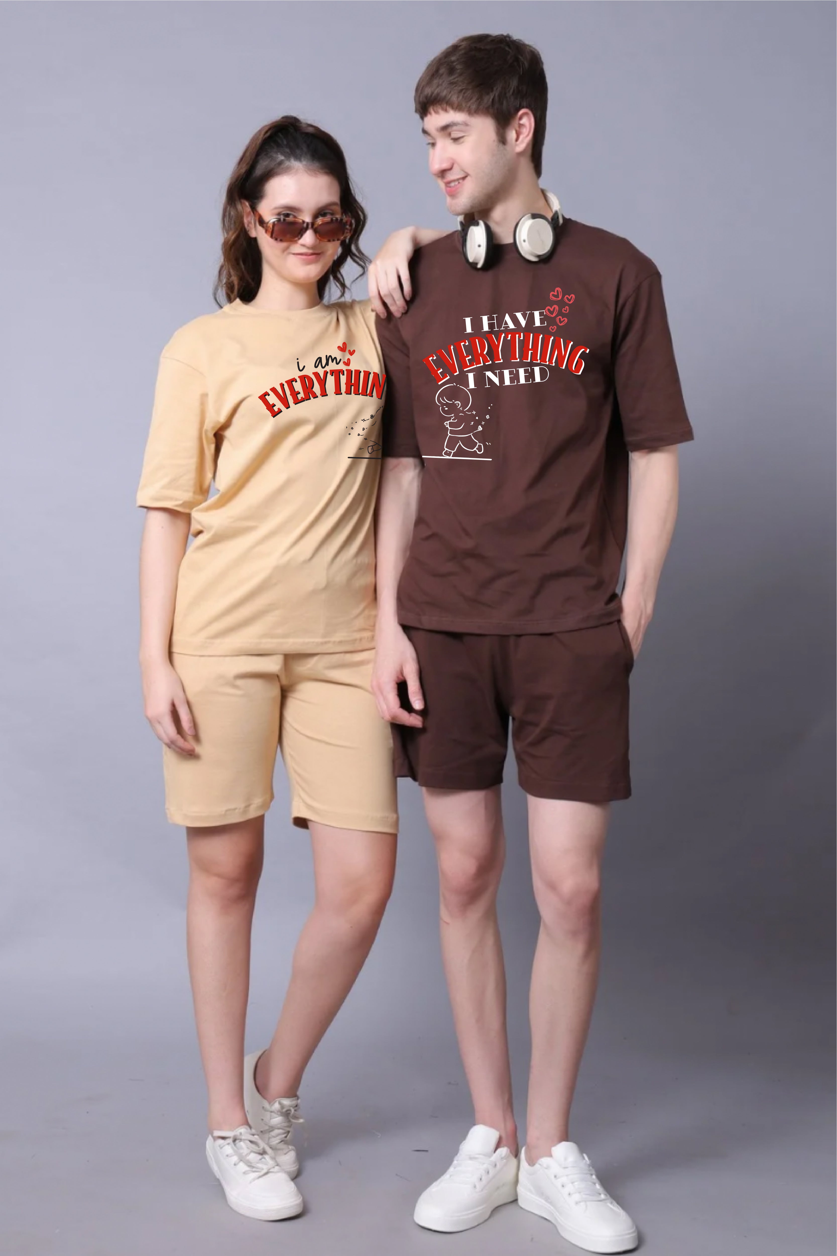 I Have Everything Couple Oversized Couple Tees - Pack of 2