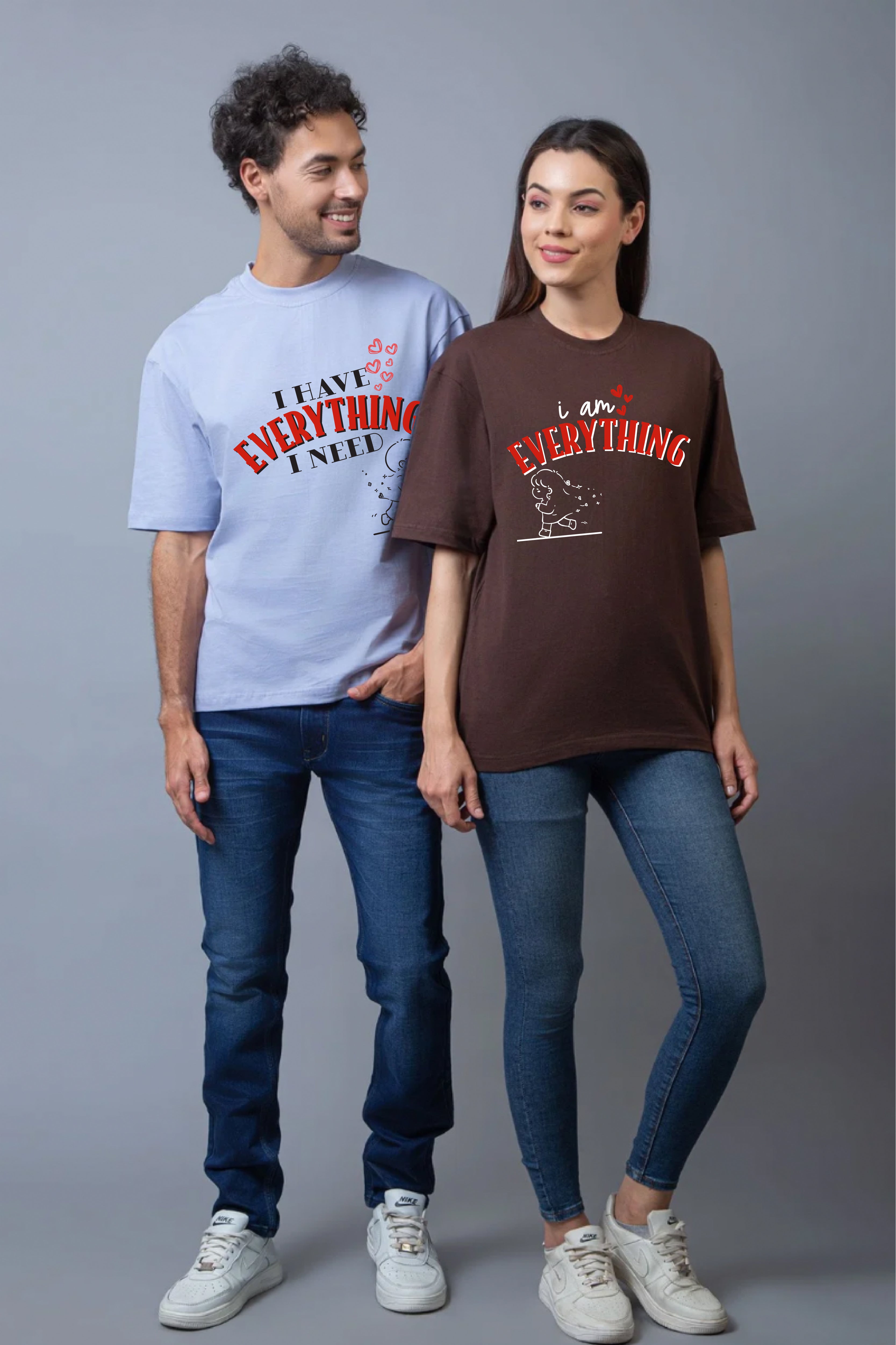 I Have Everything Couple Oversized Couple Tees - Pack of 2