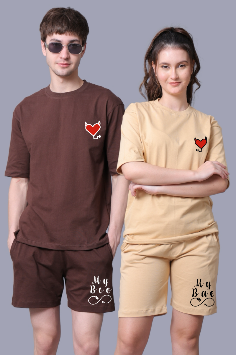 My Bae My Boo Printed Couple Co-Ord Sets (Pack of 2)