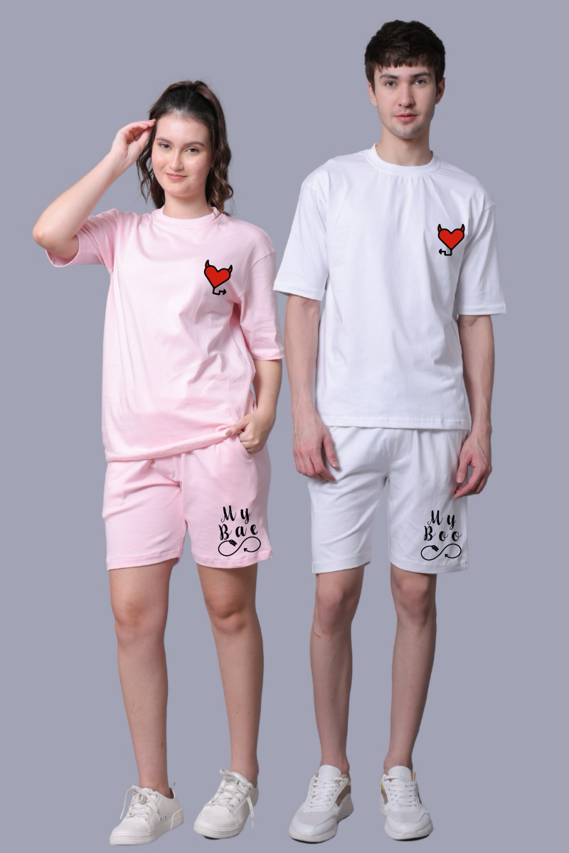 My Bae My Boo Printed Couple Co-Ord Sets (Pack of 2)
