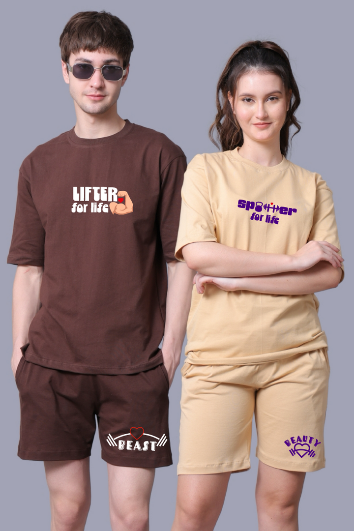 Beast and Beauty Printed Couple Co-Ord Sets (Pack of 2)