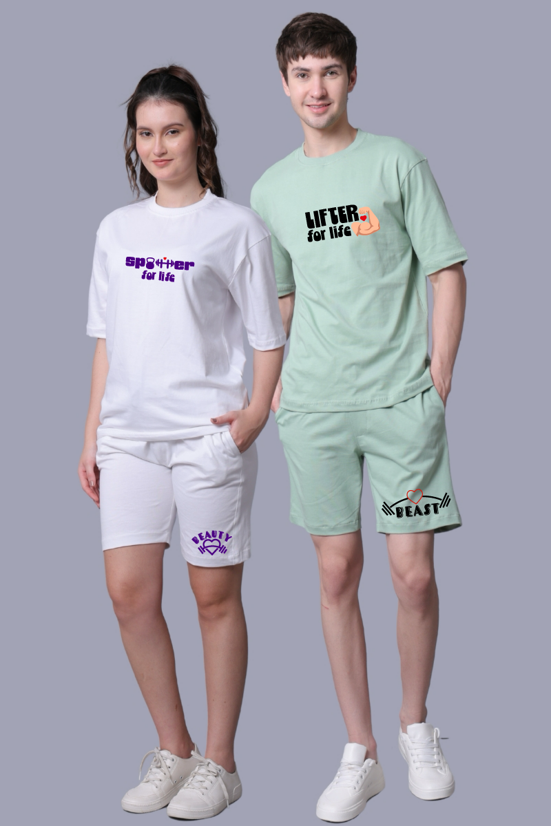 Beast and Beauty Printed Couple Co-Ord Sets (Pack of 2)
