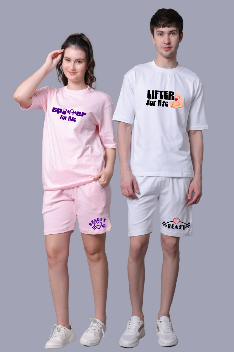 Beast and Beauty Printed Couple Co-Ord Sets (Pack of 2)