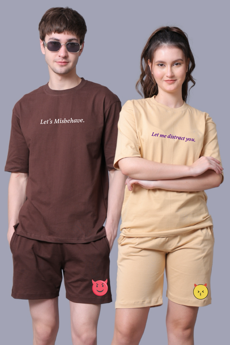 Let Me Distract You Printed Couple Co-Ord Sets (Pack of 2)