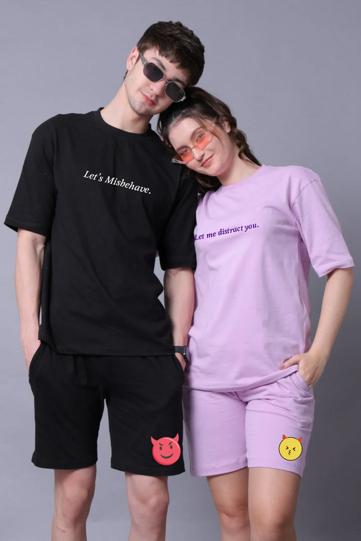 Let Me Distract You Printed Couple Co-Ord Sets (Pack of 2)