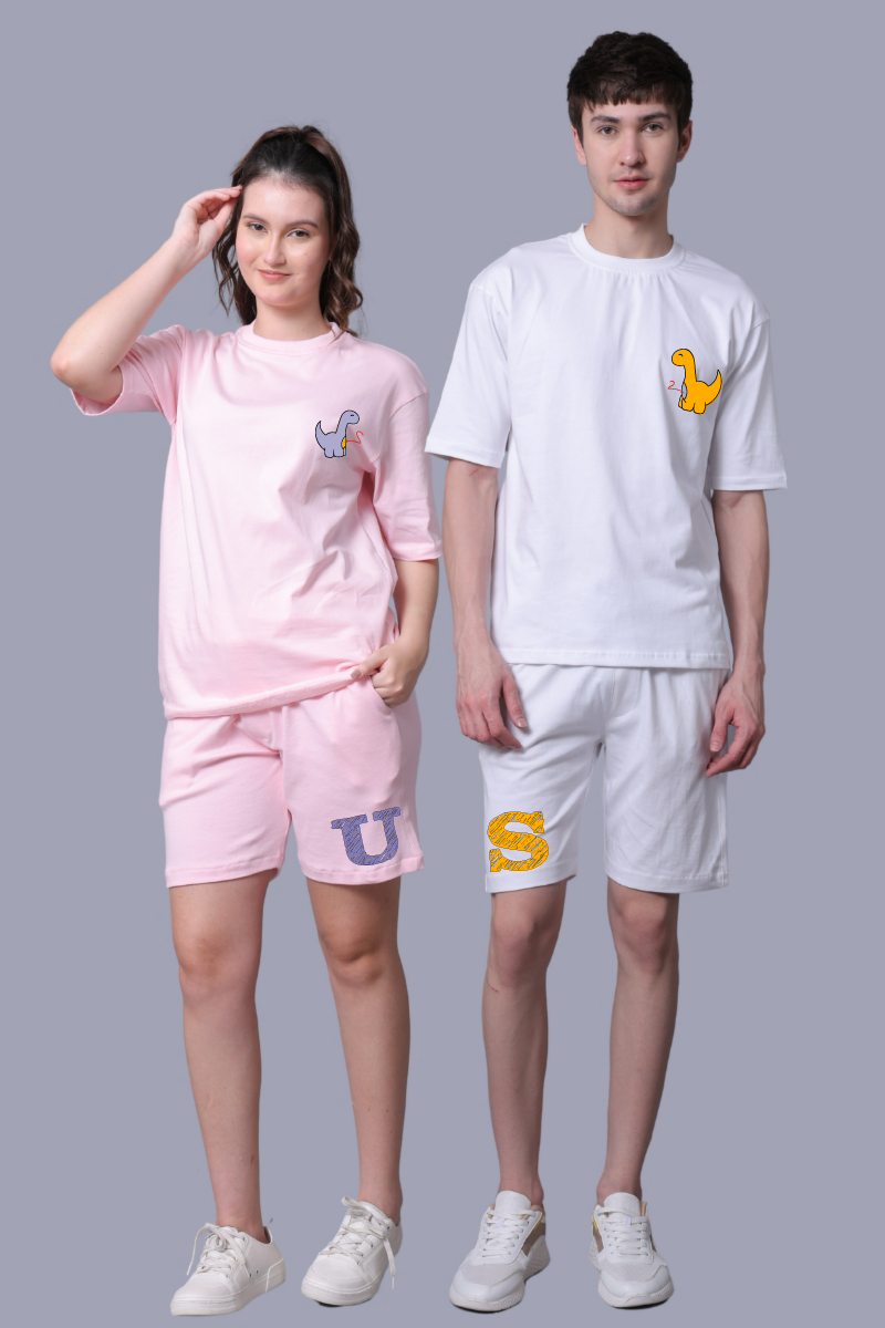Dino Us Printed Couple Co-Ord Sets (Pack of 2)