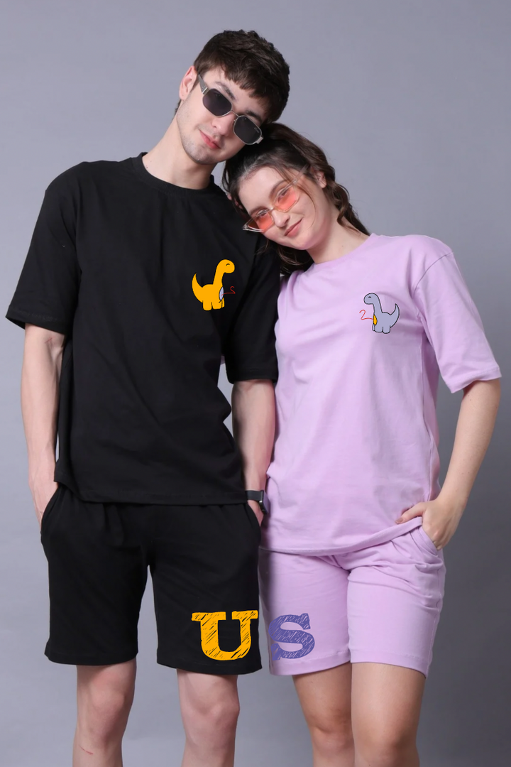 Dino Us Printed Couple Co-Ord Sets (Pack of 2)