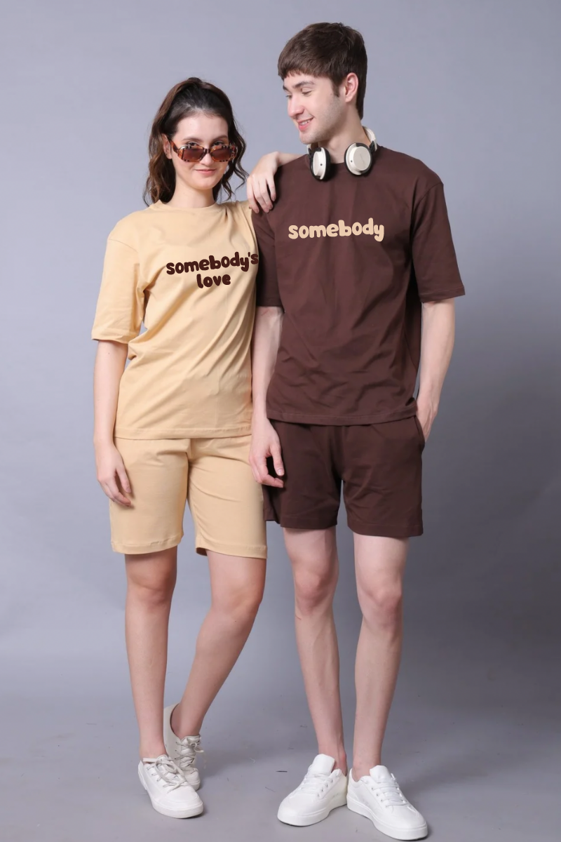 Somebody's Love Couple Oversized Couple Tees - Pack of 2