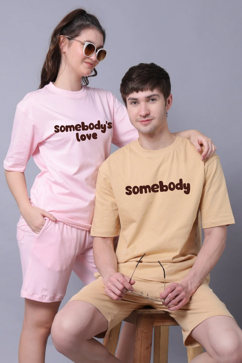 Somebody's Love Couple Oversized Couple Tees - Pack of 2