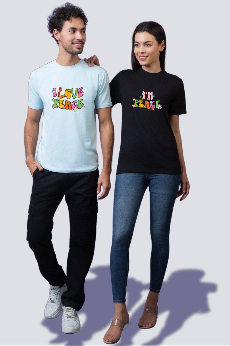 United in Peace' Couple Unisex Tees - Pack of 2