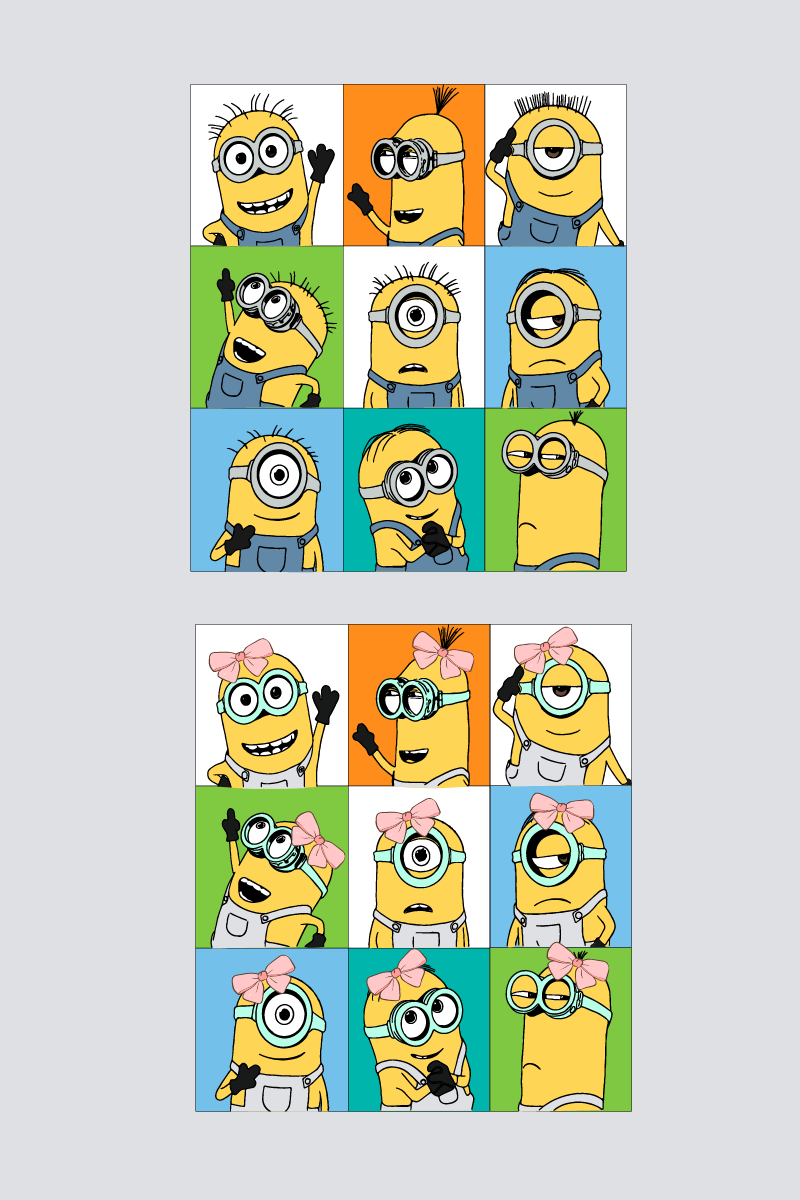 Minions Mayhem Oversized Couple T-Shirts (Pack of 2)