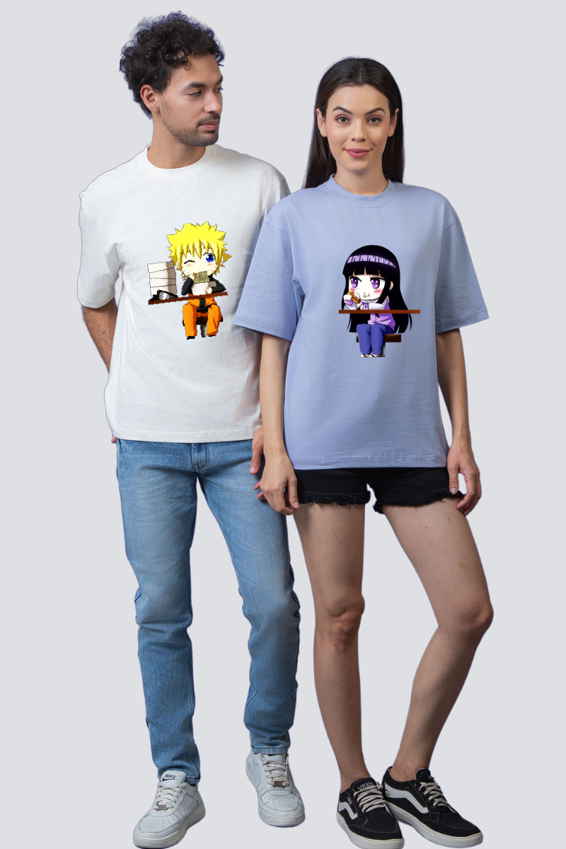 Naruto & Hinata Oversized Couple T-Shirts (Pack of 2)