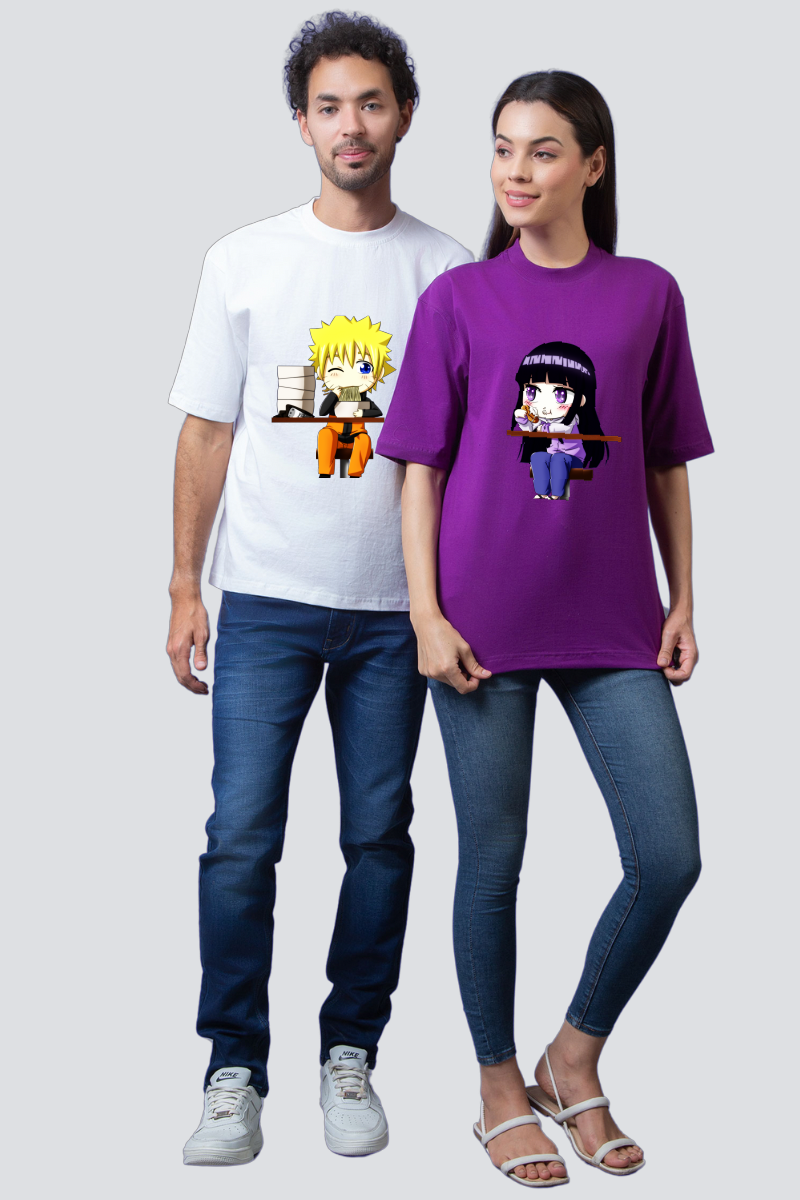 Naruto & Hinata Oversized Couple T-Shirts (Pack of 2)