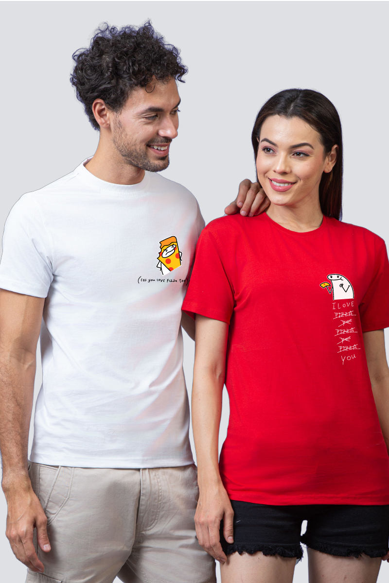 Pizza Lover Couple Unisex Tees - Pack of 2