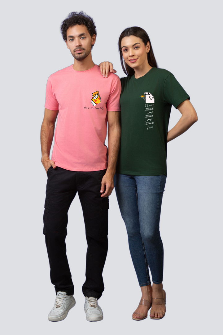 Pizza Lover Couple Unisex Tees - Pack of 2
