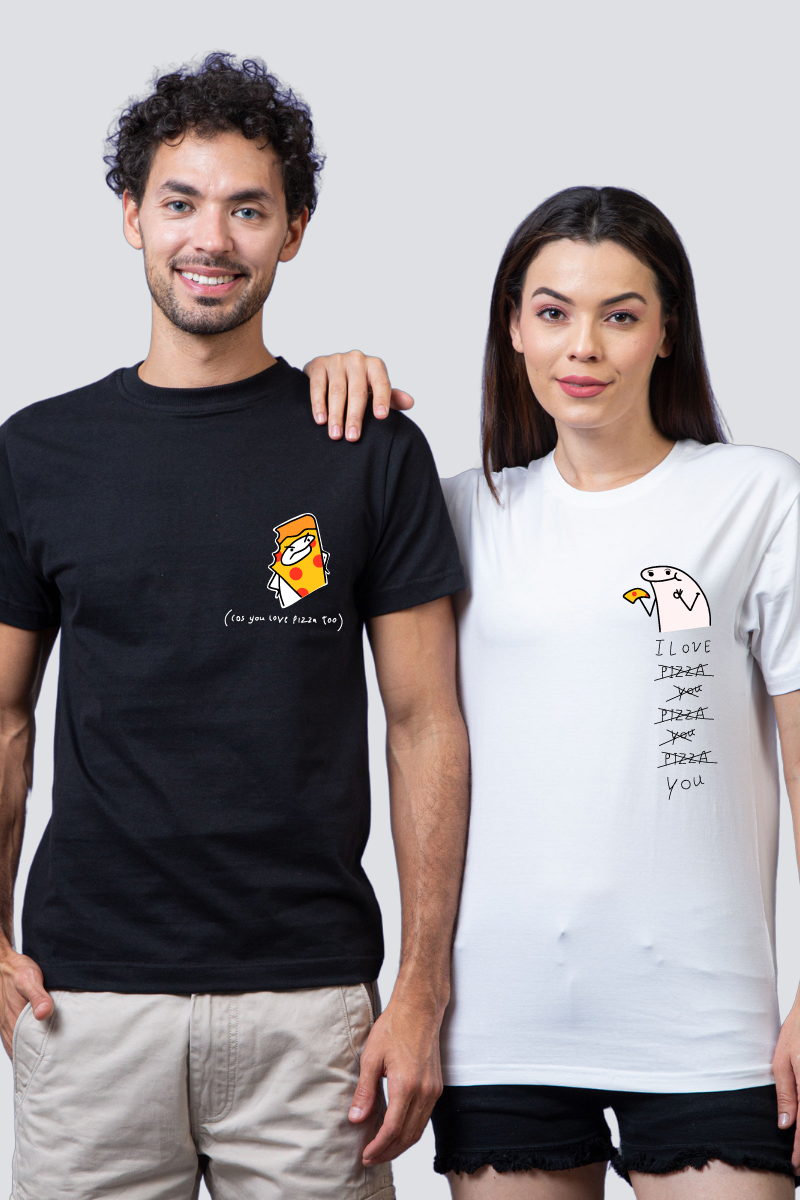 Pizza Lover Couple Unisex Tees - Pack of 2