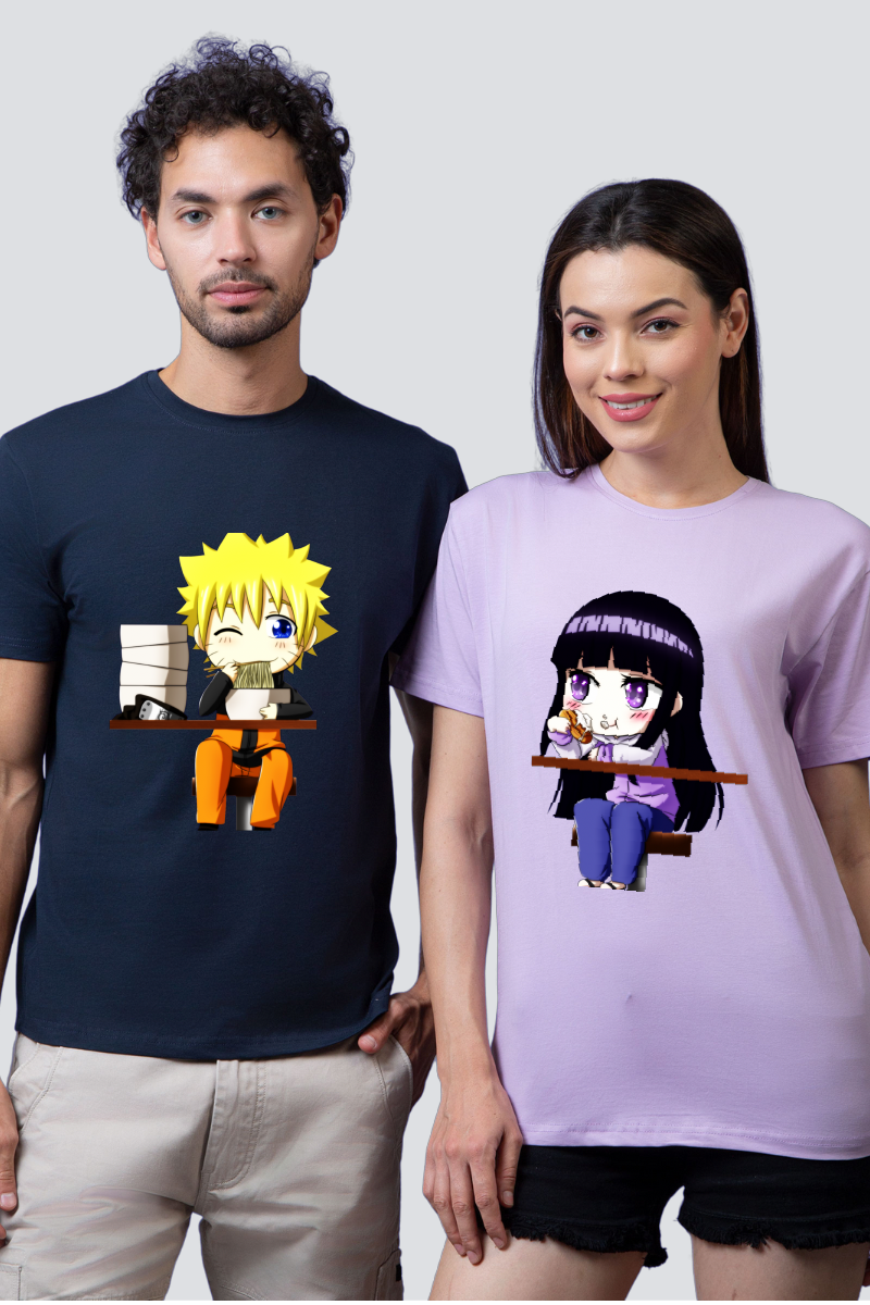 Naruto & Hinata Couple Unisex Tees - Pack of 2