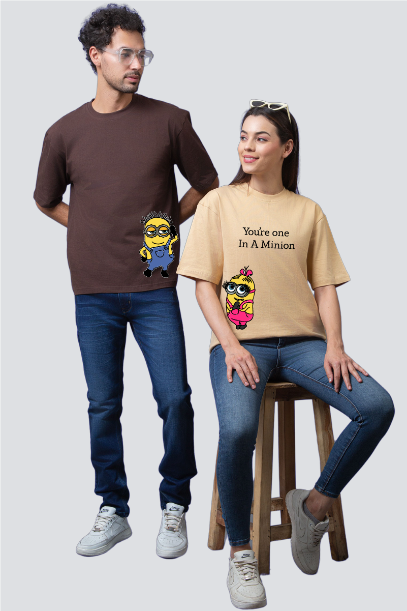 Minion Match Oversized Couple T-Shirts (Pack of 2)