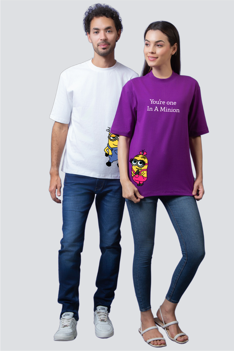 Minion Match Oversized Couple T-Shirts (Pack of 2)